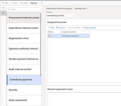 Centralized payments